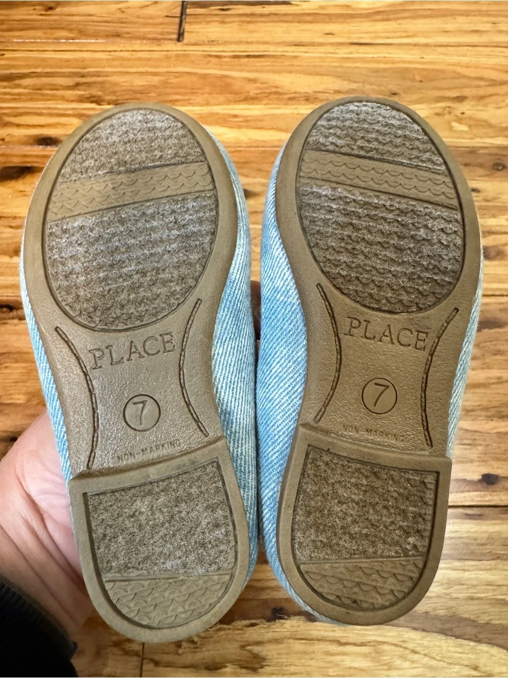 Childrens Place Girls Denim‎ Blue Mary Jane Dress Shoe Size 7 Jewels